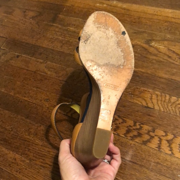 Coach wedge heels- Coretta veg leather ginger. - Picture 5 of 5